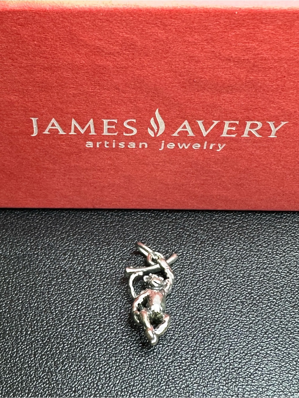 RETIRED Vintage James Avery Sterling Silver Hanging Monkey Charm 925